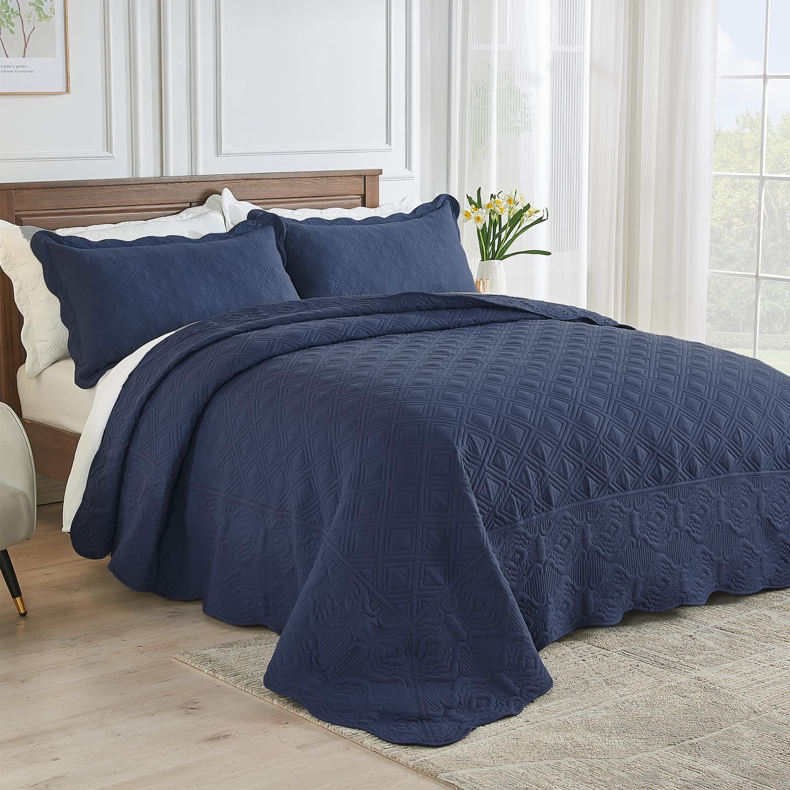 Amazon.com: SUCHBED California King Bedspread Set Oversized King